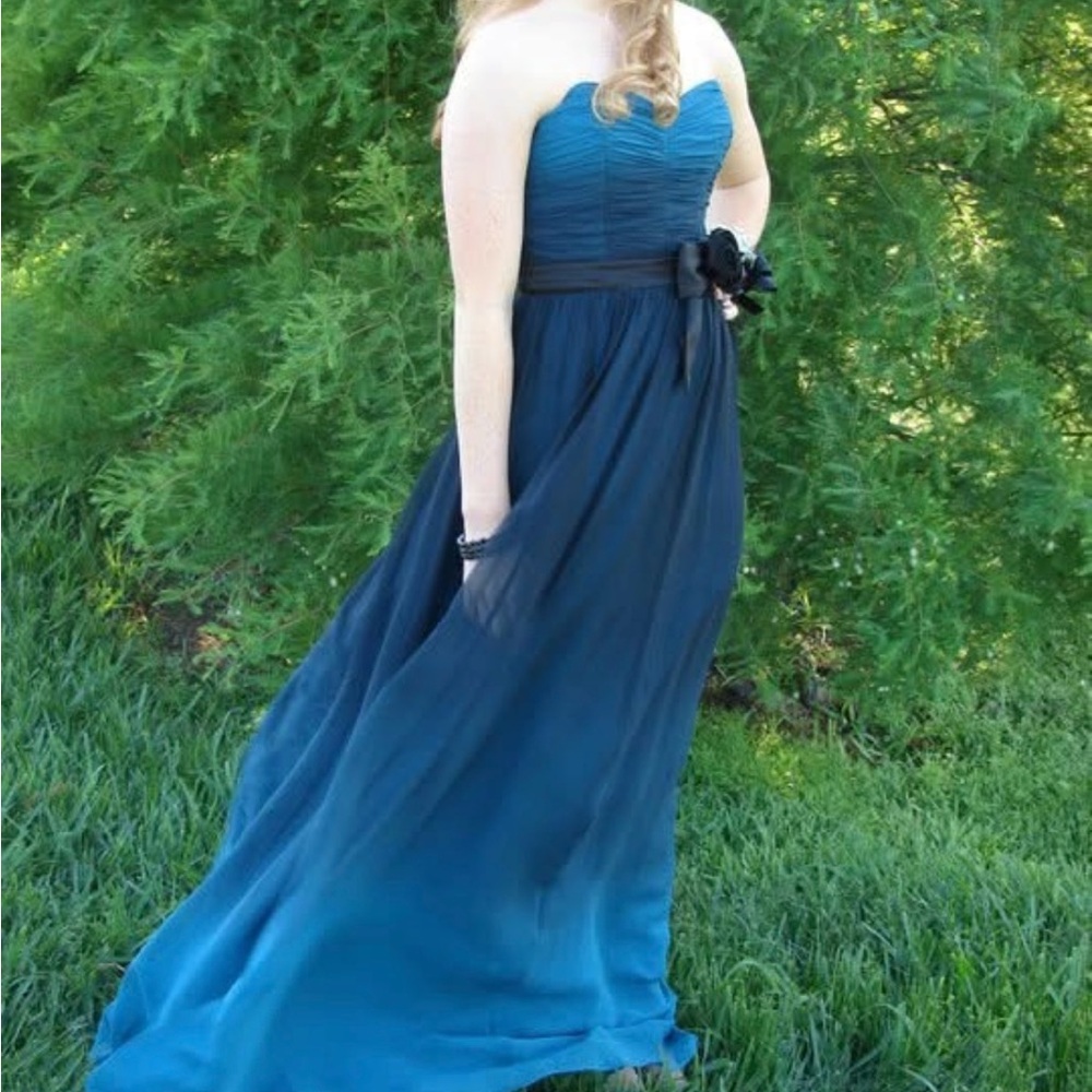 Betsy Johnson Ombré Black/Teal Dress